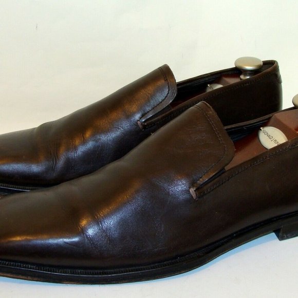 HUGO BOSS Mens Brown Leather Loafers Shoes SIZE 10 main image 10